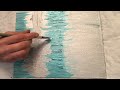 diy teal silver and gold glitter abstract wall art