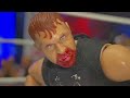 Roman Reigns vs Jon Moxley No Mercy Action Figure Match! Hardcore Championship!