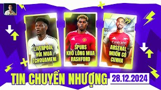 TIN CHUYỂN NHƯỢNG 28/12: SPURS KHÓ LÒNG MUA RASHFORD, ARSENAL MUỐN CÓ CUNHA, REAL MADRID BÁN GARCIA