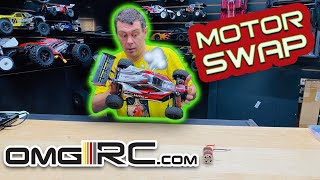 Stock RC Motor Burnt Up - DHK Wolf 2 Motor Swap OMGRC.com