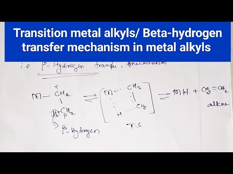 Transition Metal Alkyls/ Beta- Hydrogen Transfer Mechanism In ...