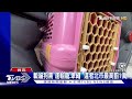 驚 機車踏板「小狗突滾落地」 卡路中險遭輾｜tvbs新聞@tvbsnews01