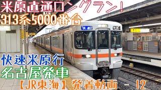 【JR東海】米原直通ロングラン！313系5000番台 快速米原行 名古屋発車