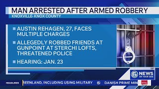 Knoxville man faces robbery, evading arrest charges after downtown incident