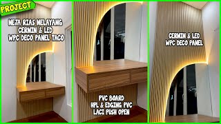 MEMBUAT MEJA RIAS MELAYANG \u0026 CARA PEMASANGAN TACO WPC DECO PANEL TANPA LEM