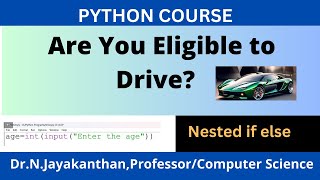Python Program to Check Your Driving Eligibility!
