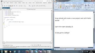 C# Visual Studio 2012 Hello World