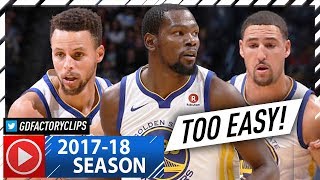 Stephen Curry, Kevin Durant & Klay Thompson BIG 3 Highlights vs Nuggets (2017.11.04) - TOO EASY!