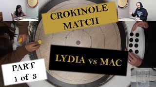 Crokinole Match Lydia VS Mac Part 1