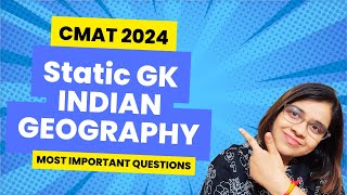Most important Static GK for CMAT - Indian Geography|GDPI Top Picks |CA & GK for OMETs #indian #gk