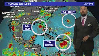 Tracking the tropics: Updates on Fred, Grace, TD Eight