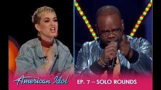 Watch Katy Perry's Reaction To Contestant Thaddeus Johnson Singing Her Song | American Idol 2018