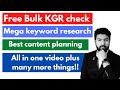 Mega Keyword Research and content planning guide find bulk KGR allintitle -  Video series 1 of 10