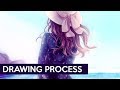 【PaintTool Sai】思い出 (omoide) - Drawing Process