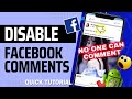 HOW TO TURN OFF COMMENTS ON FACEBOOK POSTS 2022 | DISABLE COMMENT SECTION | FRIENDS TO ONLY ME