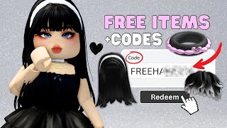 GET FREE ROBLOX HAIRS \u0026 ITEMS + REDEEM CODES 🖤✨ 2025