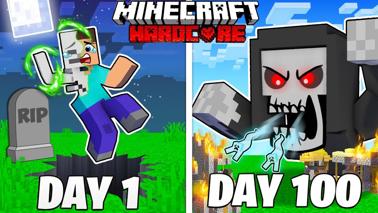 I Survived 100 Days As DEATH In HARDCORE Minecraft - YouTube