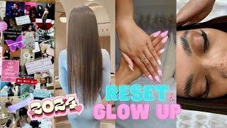 New Year 2024 Glow Up Transformation: Hair Nails Lashes Brows Vision Board | Reset \u0026 Refresh Routine