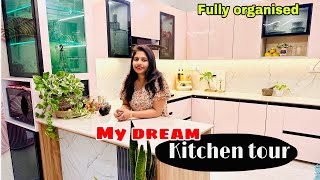 My dream new fully organised modular kitchen tour|kitchen tour|modular kitchen|kitchen organisation