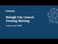 Raleigh City Council Evening Meeting - April 7, 2020