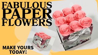 🌟SIMPLY AMAZING🌟 Paper Flower Bouquet Tutorial FABULOUS!! Boxed Paper Flower DIY/ Paper Flowers