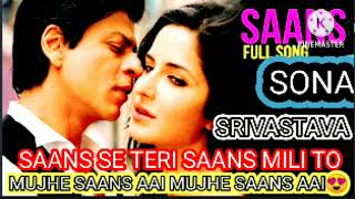 Saans Song | Jab Tak Hai Jaan❤️💘 | Shah Rukh Khan, Katrina Kaif | A R Rahman, Gulzar | Shreya, Mohit