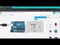 Generating Traffic Light Scenario using push button in Tinkercad