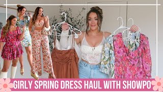 Girly Spring Dress Haul | Showpo sizing \u0026  Spring Vacay Outfits