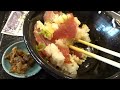 勝浦漁港にぎわい市場　まぐろ丼としらす丼食べた　和歌山県の旅