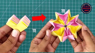 DIY Origami Fold Magic Flower Making For Beginners @craftgallery96 @5MinuteCraftsYouTube