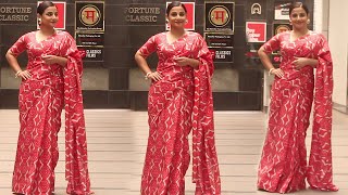 Vidya Balan L00KS Gorgeous In Red Sree During Shakuntala Devi Film Promotions