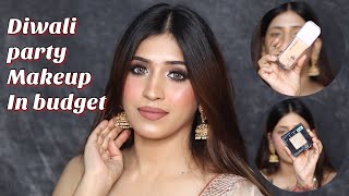 FESTIVE DIWALI 🪔 MAKEUP TUTORIAL IN VERY EASY STEPS✅ | 2 MIN EYESHADOW LOOK FOR BEGINNERS |