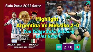 Highlight Argentina Vs Meksiko 2-0 | Argentina Buka Peluang Lolos Grup C, Messi Samai Rekor Maradona