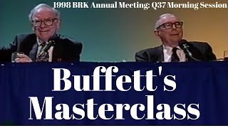 Here's How Warren Buffett Would Teach Value Investing (1998 Q37 am)