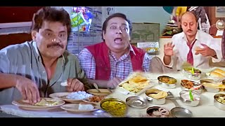 खाने का महा मुक़ाबला.. कौन खायेगा. कौन हारेगा - Dinesh Hingoo - Anupam Kher - Bollywood Comedy