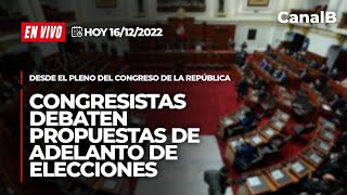 Congresistas debaten propuestas de adelanto de elecciones