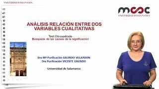 Análisis de la relación entre dos variables cualitativas. Chi cuadrado: significación Módulo 4