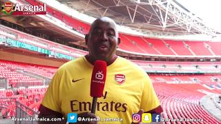 Robbie (ArsenalFanTV) Representing Arsenal Jamaica Supporters Club | Arsenal v Chelsea FA Cup Final