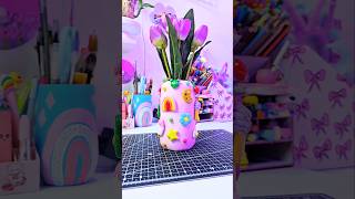 DIY Homemade 🌸 Flower ⚱️VASE...WOW 😱 ..waste bottle🧴Re-use idea 💡 #shorts #youtubeshorts #trending