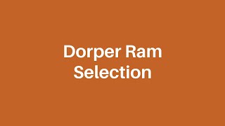 How to select a dorper ram