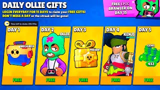 DAILY OLLIE FREE GIFTS!🎁- NEW BRAWLER Brawl Stars