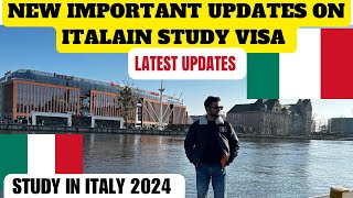 IMPORTANT AND LATEST  UPDATES ON ITALIAN STUDY VISA 🇮🇹 2024 !! #studyinitaly #italystudentvisa