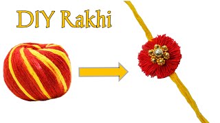 DIY Rakhi | Easy handmade Rakhi at home | Using Mauli