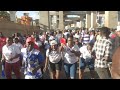 AFC LEOPARDS FANS DANCING ALONG MOMBASA ROAD AFTER THE GAME AGAINST SHARKS