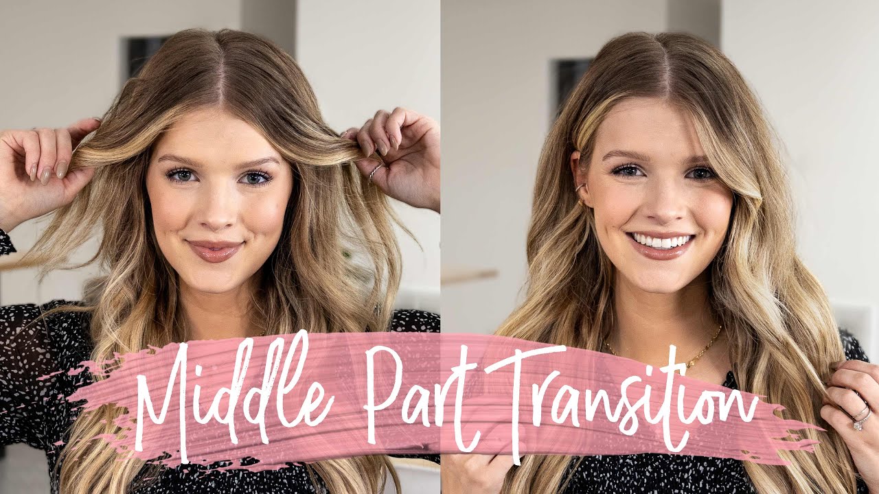Middle Part Transition Hair Tutorial Youtube
