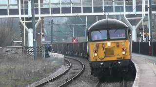 Grid Class 56302 Powers out of Shipley with 6Z56 Shipley - Cardiff