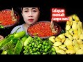 MUKBANG LALAPAN MENTAH ‼️ TANPA NASI IKAN ASIN SAMBEL LALAPAN JENGKOL MUDA LEUNCA  KECIPIR