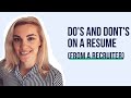 What You Should and Should Not Do on Your Resume | Hiring Humans