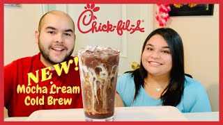 NEW Chick-Fil-A Mocha Cream Cold Brew Coffee Review!!! ☕️🍫