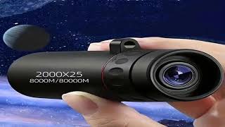 2000X25 Hd Monocular Telescope - Compact, Portable Scope For Hunting, Travel, Concerts \u0026 F